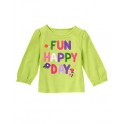 Blusa  M/L Verde Fun Happy day - 12 a 18 meses - Gymboree