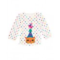 Blusa M/L Branca com bolinhas - 6 a 12 meses - Gymboree