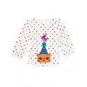 Blusa M/L Branca com bolinhas - 6 a 12 meses - Gymboree