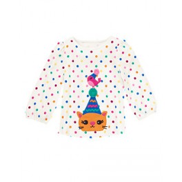 Blusa M/L Branca com bolinhas - 6 a 12 meses - Gymboree Blusa M/L Branca com bolinhas - 6 a 12 meses - Gymboree