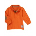 Camisa Polo M/L Laranja  Fox - 12 a 18 meses - Gymboree