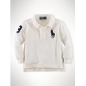 Polo Ralph Lauren M/L Creme - 12 Meses