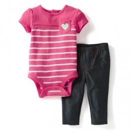 Kit 2 Pçs Body e Calça Denim - 3 Meses - Carter´s Kit 2 Pçs Body e Calça Denim - 3 Meses - Carter´s