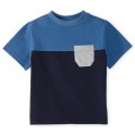 Camiseta  Azul e Marinho - 12 a 18 meses - OkiDokie 