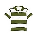 Camiseta Polo Listrada Verde - 12 a 18 meses - OkiDokie