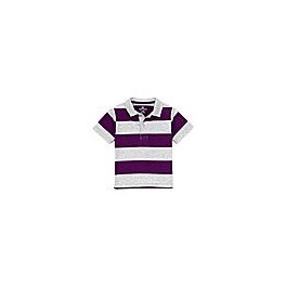 Camiseta Polo Listrada Roxa - 12 a 18 meses - OkiDokie