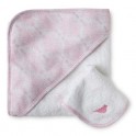 Kit de Toalhas com capuz e toalhinha Pink  - By Wendy Bellissimo 