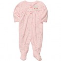 Pijama com pés Listrado Rosa   - 3 meses - Carter´s