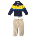 Conjunto 3 Pçs Calça Blusa e Camisa M/L - 12 Meses - Nautica