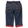 Calça Jeans com elástico na cintura e fita na barra - 3 a 6 meses - Gymboree 