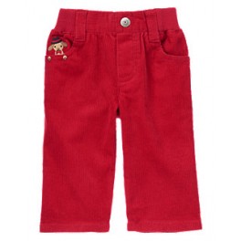 Calça Veludo Vermelha - 18 a 24 Meses - Gymboree
