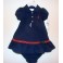 Vestido Equestre Polo New Port Marinho - 9 meses - Ralph Lauren