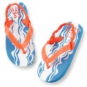 Chinelo Azul  Wave e tiras Laranja- 2 a 3 anos - Carter´s