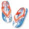 Chinelo Azul  Wave e tiras Laranja- 2 a 3 anos - Carter´s