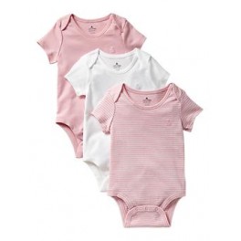 Kit 3 pçs Body Pure Pink - 0 a 3 - Baby Gap