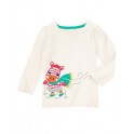 Camiseta Branca M/L Zebra no Ski - Gymboree -  6 a 12 meses