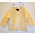 Cardigan French Vanilla - 3 a 6 meses - Baby Gap