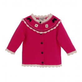 Cardigan Pink lã - 24 Meses - Hartstrings Cardigan Pink lã - 24 Meses - Hartstrings