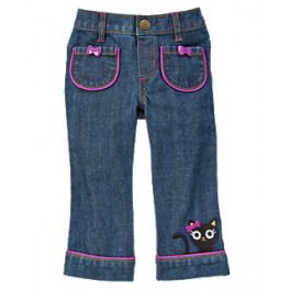 Calça Jeans Kitty - Gymboree - 12 a 18 meses