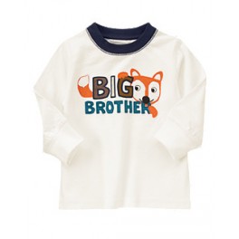 Camiseta M/L Branca Raposa Big Brother - 12 a 18 meses Camiseta M/L Branca Raposa Big Brother - 12 a 18 meses