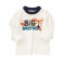 Camiseta M/L Branca Raposa Big Brother - 12 a 18 meses