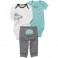 Conjunto 3 Pçs Tartaruga - Carter´s - 9 meses