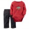 Conjunto Carter´s 2 Pçs Body M/L e Calça  - 9 Meses