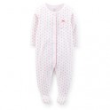 Pijama Carter´s Cotton Sleep & Play Branco  -  6 Meses