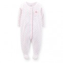 Pijama Carter´s Cotton Sleep & Play Branco  -  6 Meses