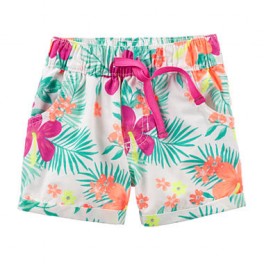 Shorts Carter´s Estampado Flores  Menina - 24 Meses