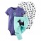 Conjunto Carter´s 3 Pçs - Body M/L, Body M/C, Calça - 24 Meses