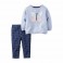 Conjunto Carter´s 2 Pçs Blusa Lilas Borboleta - Menina - 6 meses